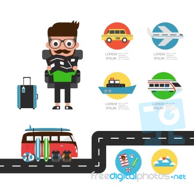 Travel Infographic Stock Image