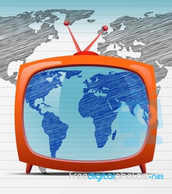 Travel TV Stock Image