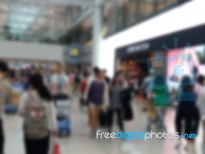 Traveler At Airport Stock Photo