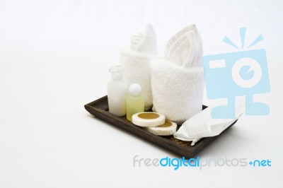 Tray Of Toiletries Stock Photo