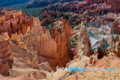 Treacherous Descent Into Bryce Canyon Stock Photo