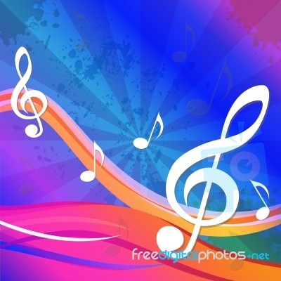 Treble Clef Background Means Artistic And Creative Design Stock Image