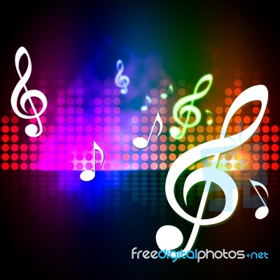 Treble Clef Background Means Music Frequency Display
 Stock Image