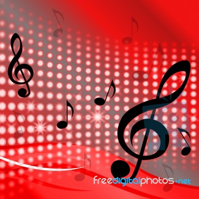 Treble Clef Background Shows Music Notes And Composer Tone Stock Image