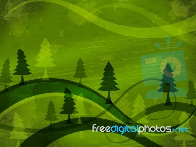 Tree Background Indicates Nature Backdrop And Meadows Stock Image