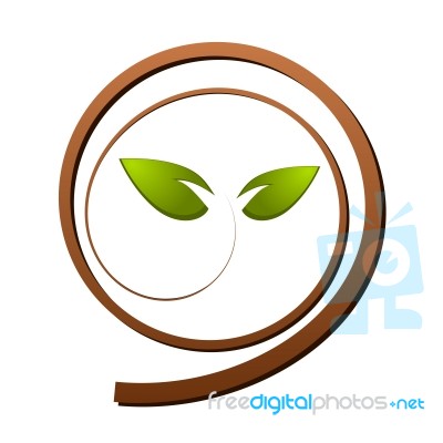 Tree Green Nature Logo Stock Image