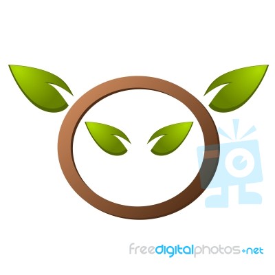 Tree Green Nature Logo Stock Image