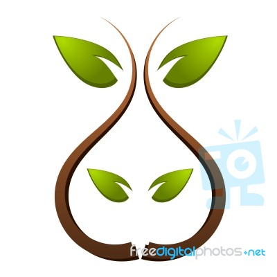 Tree Green Nature Logo Stock Image