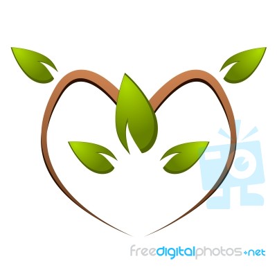 Tree Green Nature Logo Stock Image