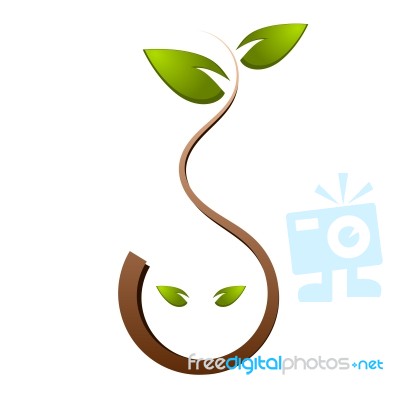 Tree Green Nature Logo Stock Image