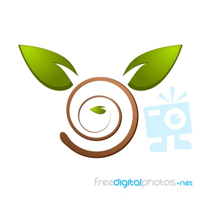 Tree Green Nature Logo Stock Image