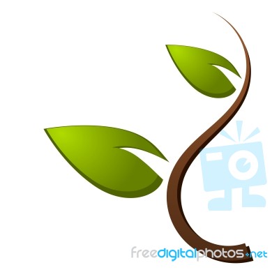 Tree Green Nature Logo Stock Image