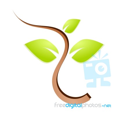 Tree Green Nature Logo Stock Image