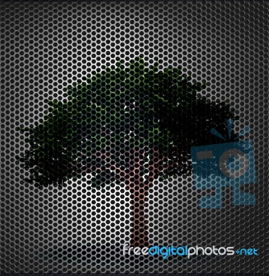 Tree Grid Stock Image