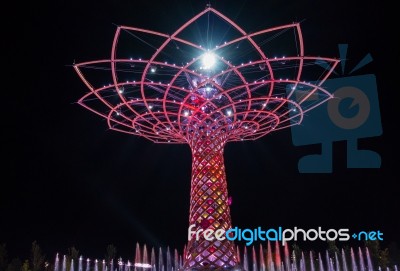 Tree Of Life At Expo In Milan Italy Stock Photo