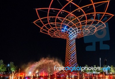 Tree Of Life At Expo In Milan Italy Stock Photo