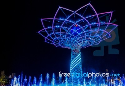 Tree Of Life At Expo In Milan Italy Stock Photo