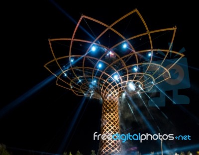 Tree Of Life At Expo In Milan Italy Stock Photo