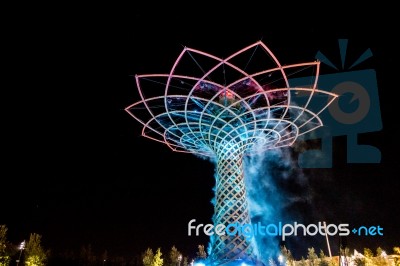 Tree Of Life At Expo In Milan Italy Stock Photo