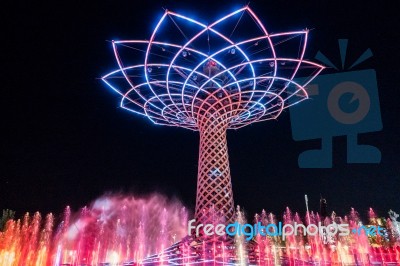 Tree Of Life At Expo In Milan Italy Stock Photo