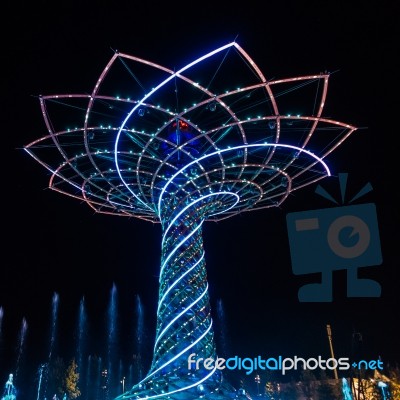 Tree Of Life At Expo In Milan Italy Stock Photo