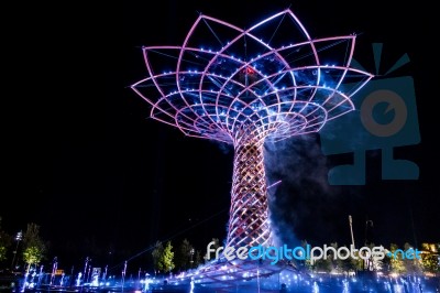 Tree Of Life At Expo In Milan Italy Stock Photo