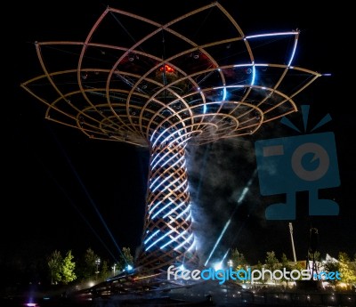 Tree Of Life At Expo In Milan Italy Stock Photo