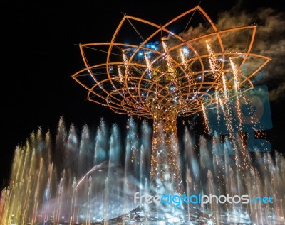 Tree Of Life At Expo In Milan Italy Stock Photo