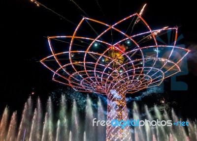 Tree Of Life At Expo In Milan Italy Stock Photo