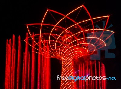 Tree Of Life At Expo In Milan Italy Stock Photo