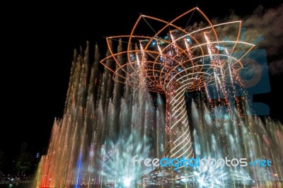 Tree Of Life At Expo In Milan Italy Stock Photo