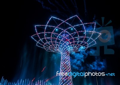 Tree Of Life At Expo In Milan Italy Stock Photo