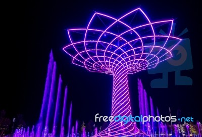 Tree Of Life At Expo In Milan Italy Stock Photo