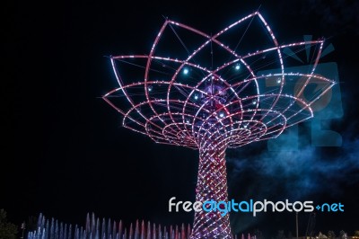 Tree Of Life At Expo In Milan Italy Stock Photo