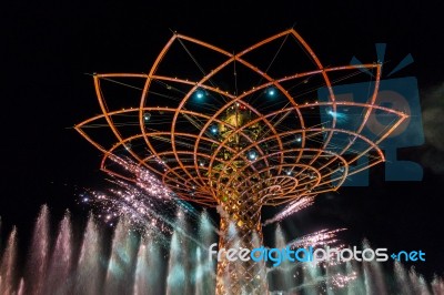 Tree Of Life At Expo In Milan Italy Stock Photo