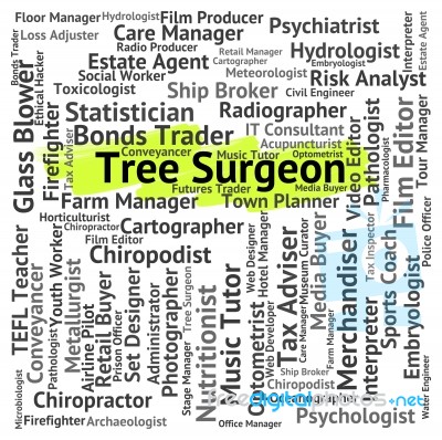 Tree Surgeon Shows General Practitioner And Md Stock Image