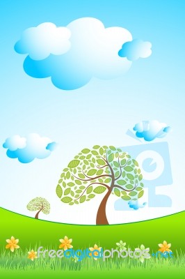 Tree With Natural Scene Stock Image