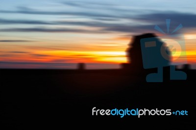 Trees And Sky With Blurred Images Stock Photo