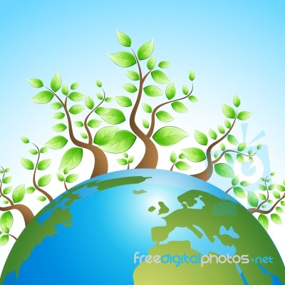 Trees Around Globe Stock Image