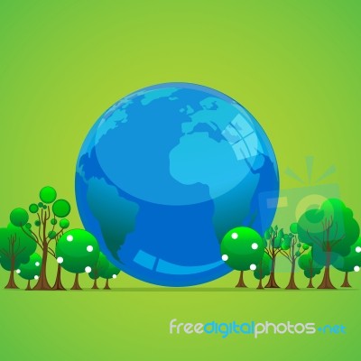 Trees Around Globe Stock Image