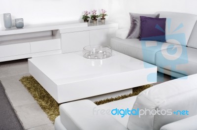 Trendy Layout Of Modern Living Room Stock Photo