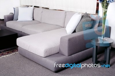 Trendy Living Room Stock Photo