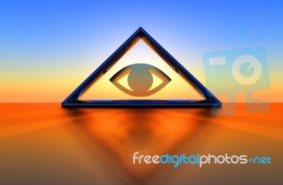 Triangle And Eye Stock Image