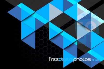 Triangle Blue Concept Stock Image