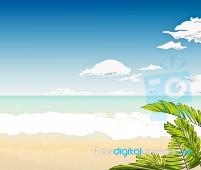 Tropical Beach Background Stock Image