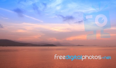 Tropical Color At Dusk Stock Photo