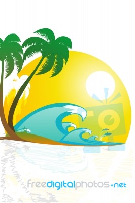 Tropical Landscape Stock Image