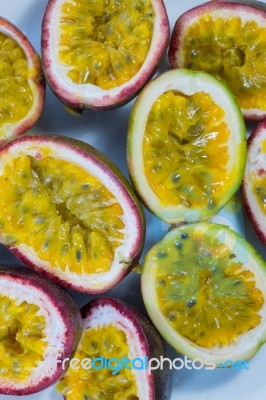 Tropical Passion Fruit Stock Photo