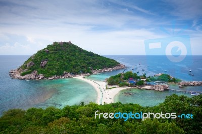 Tropical White Sand Beach Stock Photo