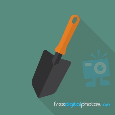 Trowel Flat Icon Stock Image